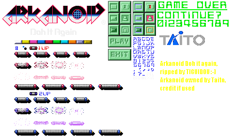 Sprite Arkanoid